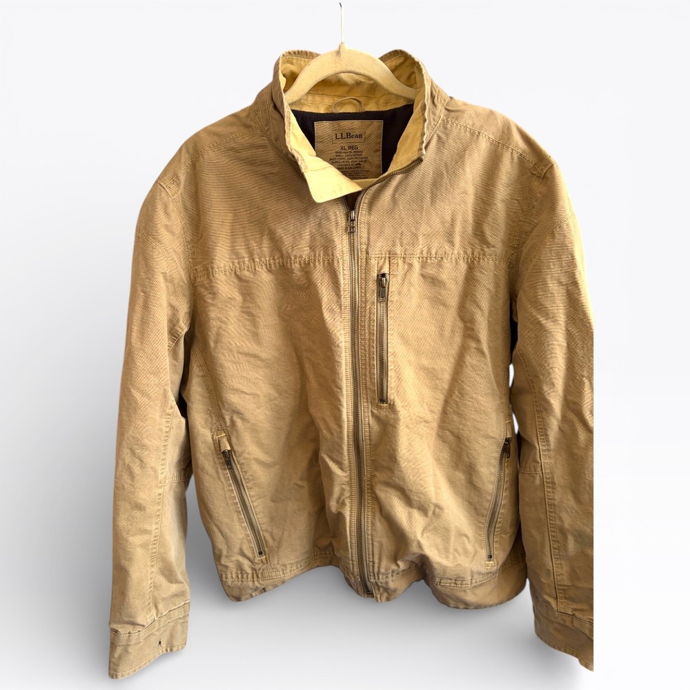 L.L. Bean Mens Tan Chore‎  Insulated Field Jacket XL